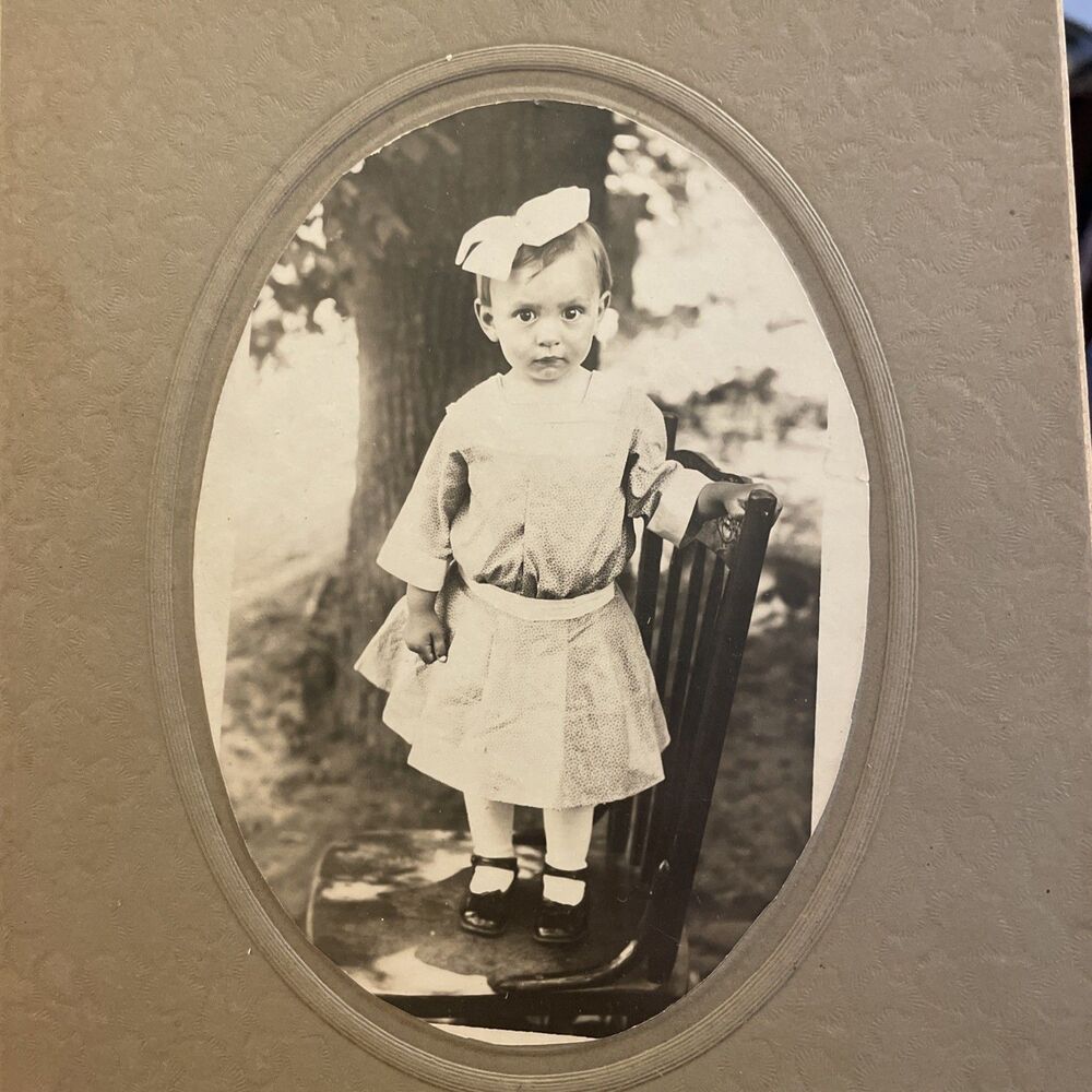 Vintage Cabinet Card Photo of a Baby Girl 1800s Fashion Portrait Studio